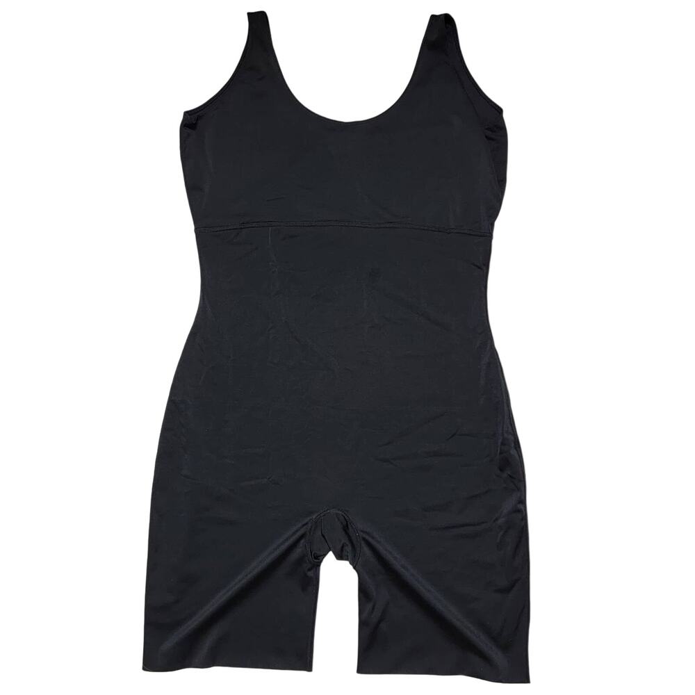 Spanx Black Mid Thigh Bodysuit Shapewear SZ 2X